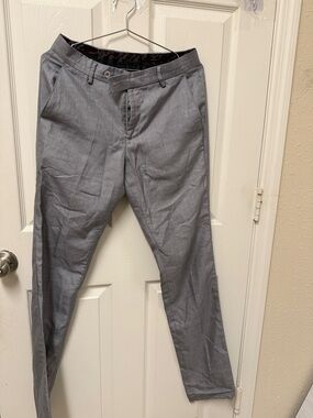 Men's Tailored Gray Dress Pants - Modern Slim Fit
